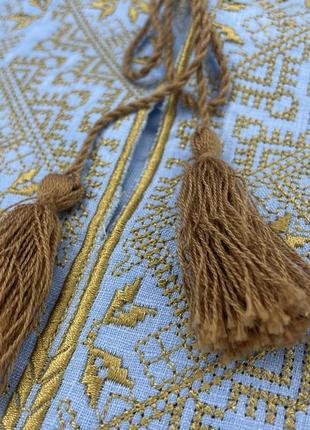 Голубая вышиванка для мальчика