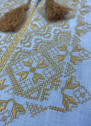 Голубая вышиванка для мальчика