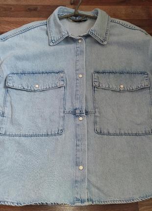 Куртка сорочка  джинсова2 фото