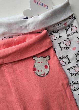 2-6 мес набор штанов для девочки ползунки штаники трикотажные штаны пижамные домашние пижама слип2 фото