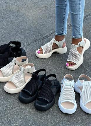 Босоножки сетка на платформе 36-41