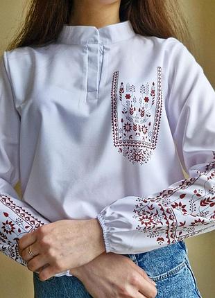 Невероятная рубашка-вышиванка с принтом