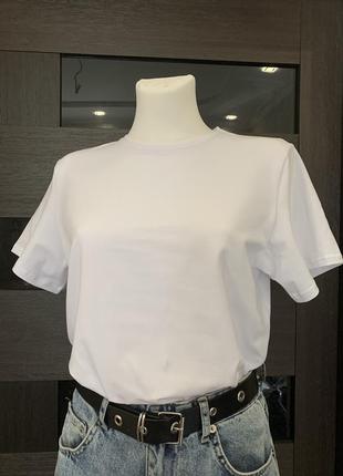 Футболка жіноча біла вільного покрою five stars s, m, l, xl