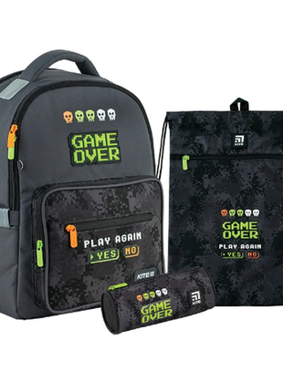 Kite школьный набор рюкзак пенал сумка set_k24-770m-4 game over