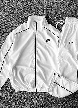 Винтажный белый мужской спортивный костюм в стиле 90-х nike