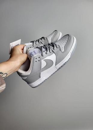 Nike dunk low grey брендовые серые крутые кроссовки трендовая модель найк унисекс модні сірі кросівки