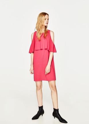 Сукня рожева фуксія зара платье розовое фуксия zara