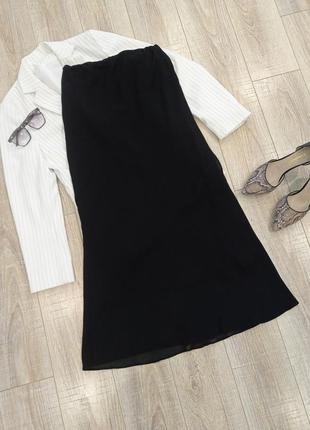 Довга, шифонова спідниця wallis чорного кольору, а-сілуету.