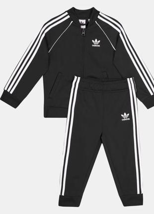 Спортивный костюм черный на мальчика девочку 18-24мес adidas originals
