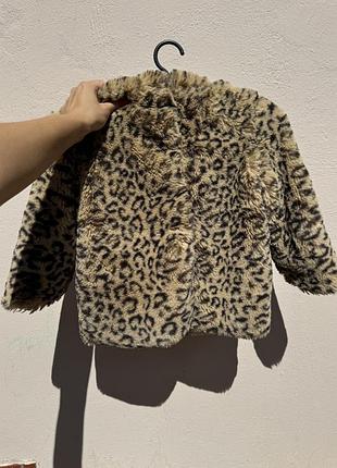 Шуба детская леопардовая