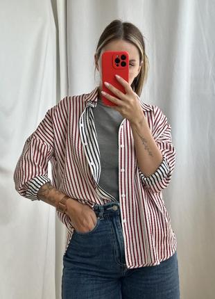 Двостороння сорочка zara у смужку