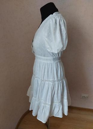 Красивое платье zara с кружевными вставками6 фото
