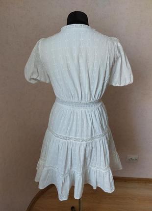 Красивое платье zara с кружевными вставками5 фото