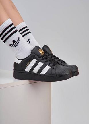 Кросівки жіночі adidas superstar platform black