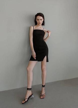🌈3! шикарное женское платье мини черная красивая спинка открытое черное платье женское женское женское платье черное мины на бретелях