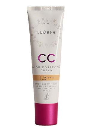 Cc крем lumene тональний крем cc color correcting cream відтінок fair