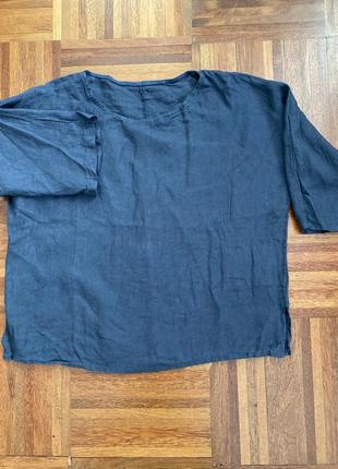 Новая итальянская льняная лен 💯 блуза рубашка размер универсальный1 фото