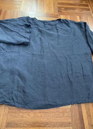 Новая итальянская льняная лен 💯 блуза рубашка размер универсальный2 фото