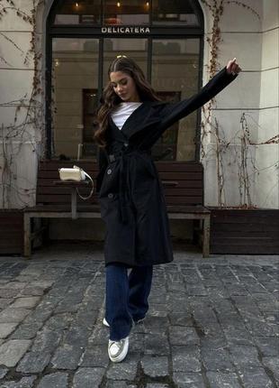 Тренч с капюшоном