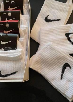 Мужские носки nike / женские носки / высокие белые носки / спортивные носки /футбольные носки / белые носки / баскетбольные чулки