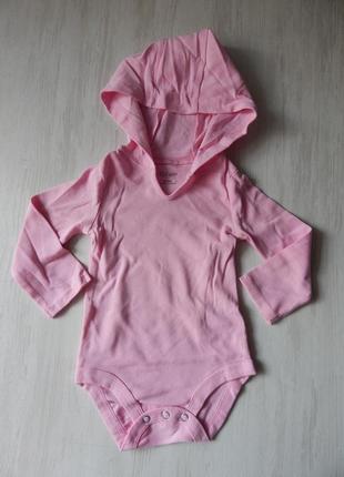 3шт. боди с длинным рукавом hanes 18-24 серые для девочки