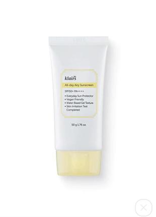 Dear, klairs all-day airy sunscreen spf50+ pa++++ солнцезащитный крем1 фото