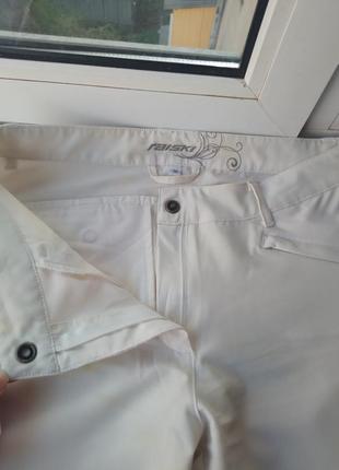 Білі штани з високою посадкою3 фото