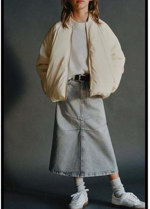 Джинсовая юбка юбка миди zara