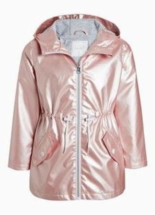 Дождевик плащ куртка next розовый металлик 9-10 лет 140 см2 фото