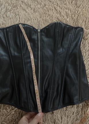 Кожаный корсет zara кожа