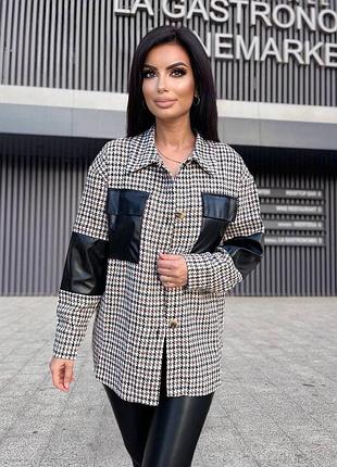 Сорочка з екошкірою