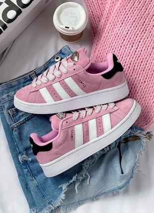 Трендовые женские кроссовки adidas campus 00s bliss lilac розовые