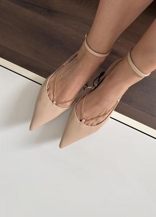 Шкіряні туфлі zara, 37р