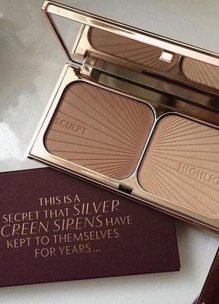 Палетка для обличчя бронзер та хайлайтер charlotte tilbury filmstar bronze & glow