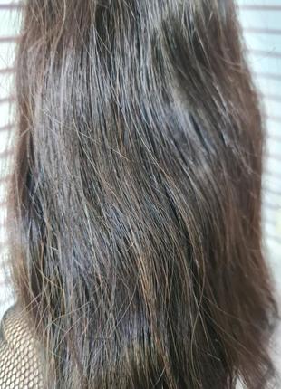 Накладка на затылок пуш ап затылочная тресса 100% натуральный словянский волос.