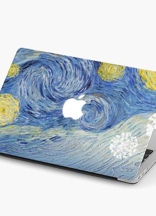 Чохол пластиковий для apple macbook pro 14.2 a2442 вінсент ван гог зоряна ніч (vincent van gogh starry night) макбук про case hard