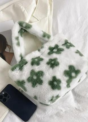 Пухнаста сумка шопер3 фото