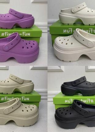 Crocs stomp clog женские кроксы р. 36-40