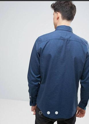 Акция 🎁 стильная рубашка hollister stretch синего цвета levis zara2 фото