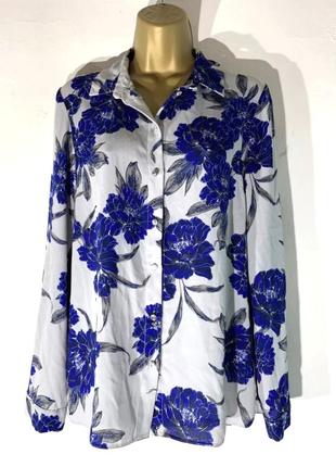 💙 блуза з синім квітковим принтом