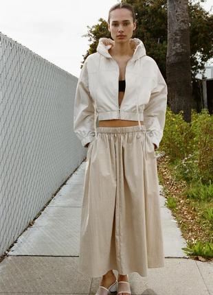 Объемная юбка миди от zara, размер м