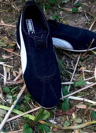 Черные замшевые кроссовки puma
