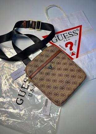 Сумка-месенджер guess з монограмним принтом