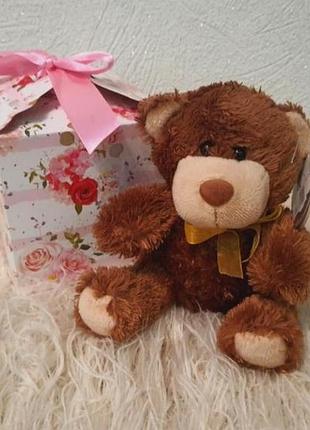 Плюшевый мишка, медведь в подарочной коробке