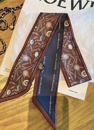 Сатинова стрічка твіллі на сумку для волосся на шию шарфик платок косинка хустка аксессуар