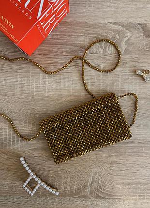 Сумка клатч из бусин