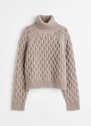 Дуже тепла кофта гольф крупної в'язки, р.xl h&m