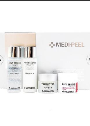 Набір мініатюр засобів з пептидами medi-peel peptide skincare trial kit (toner+emulsion+cream+cream).
