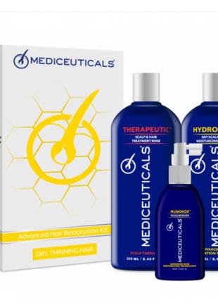 Набір для стимулювання росту волосся, mediceuticals сухе волосся (шампунь hydroclenz 250ml, кондиціонер therapeutic 250ml, сироватка numinox 125ml)