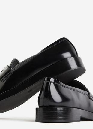 Лоферы мокасины черные h&amp;m hm 1115290007 оригинал ✅ 35 36 37 38 39 40 41 42